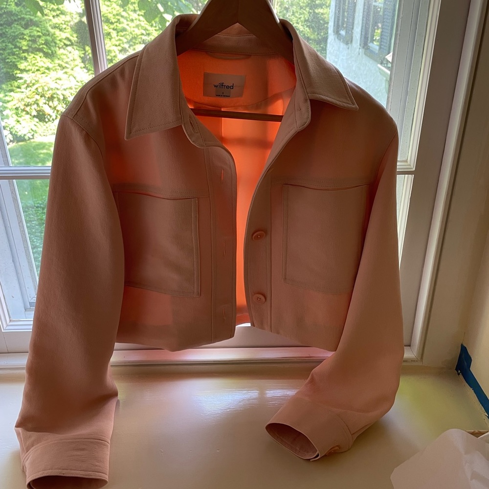 COPY - Aritzia Wilfred Little Cropped Jacket, Small, Coral Blush, NWT